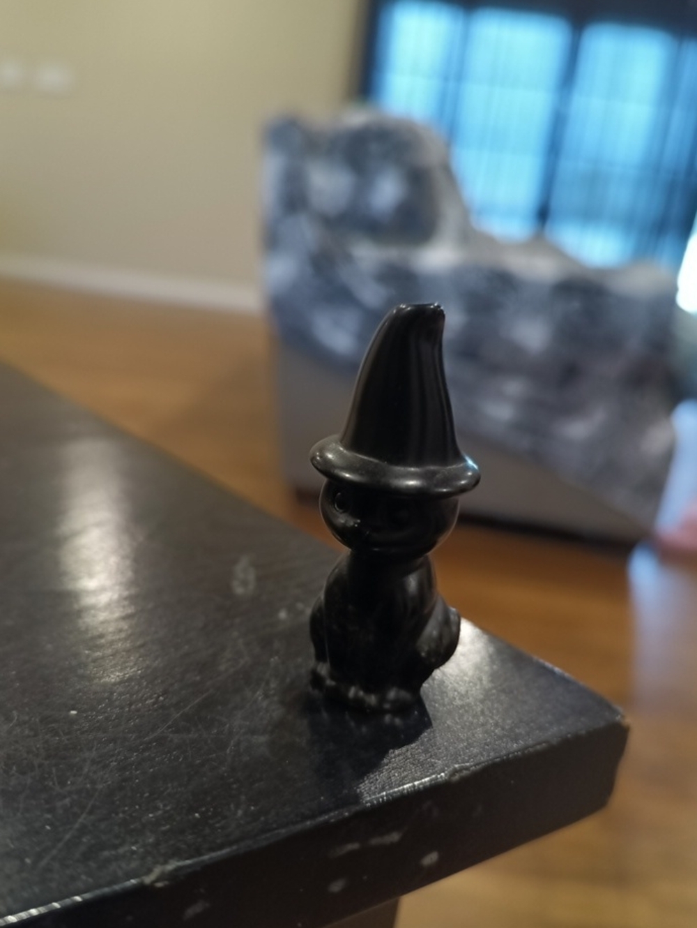 Black Obsidian Halloween Cat Crystal